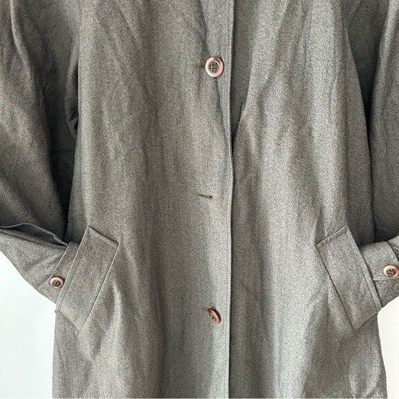 Long Women’s Wool Lined heavyweight Trench Coat - Picture 9 of 11